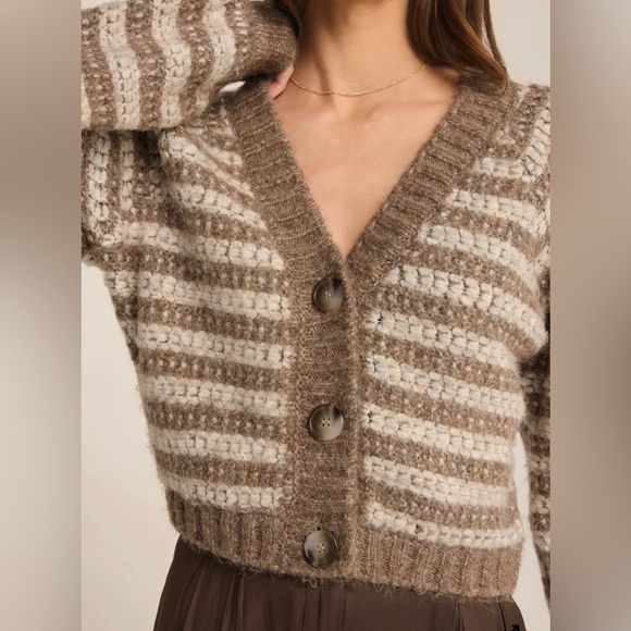 Z Supply Este Metallic Stripe Cardigan New - Picture 6 of 7